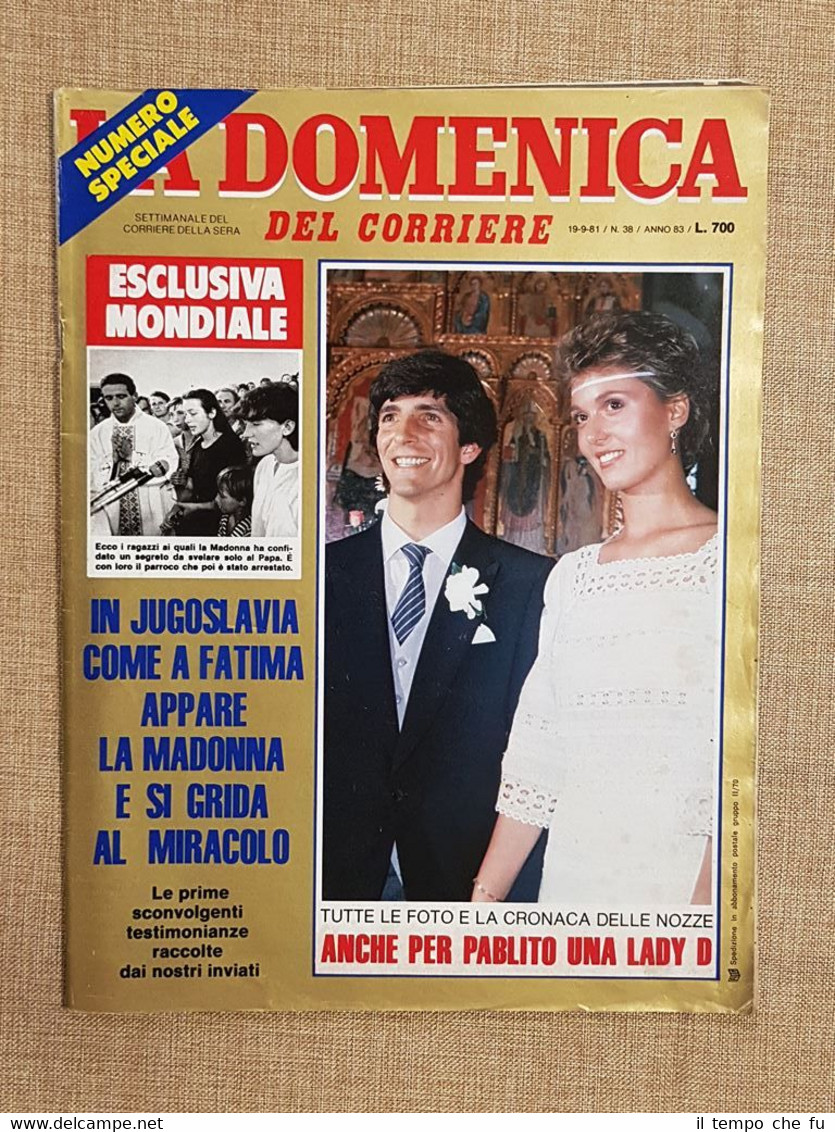 La Domenica del Corriere 19 Settembre 1981 Paolo Rossi Fatima …