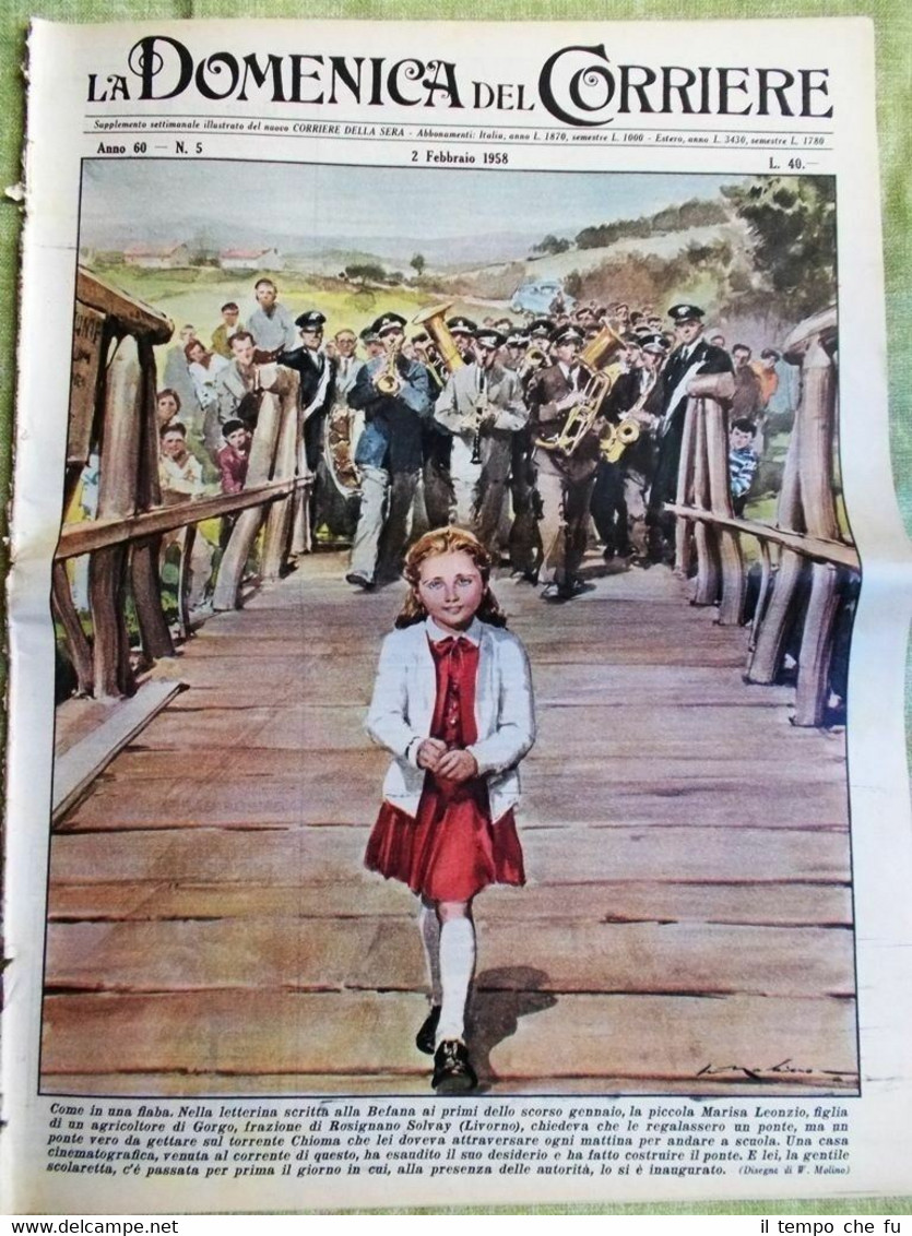 La Domenica del Corriere 2 Febbraio 1958 Mike Bongiorno Callas …
