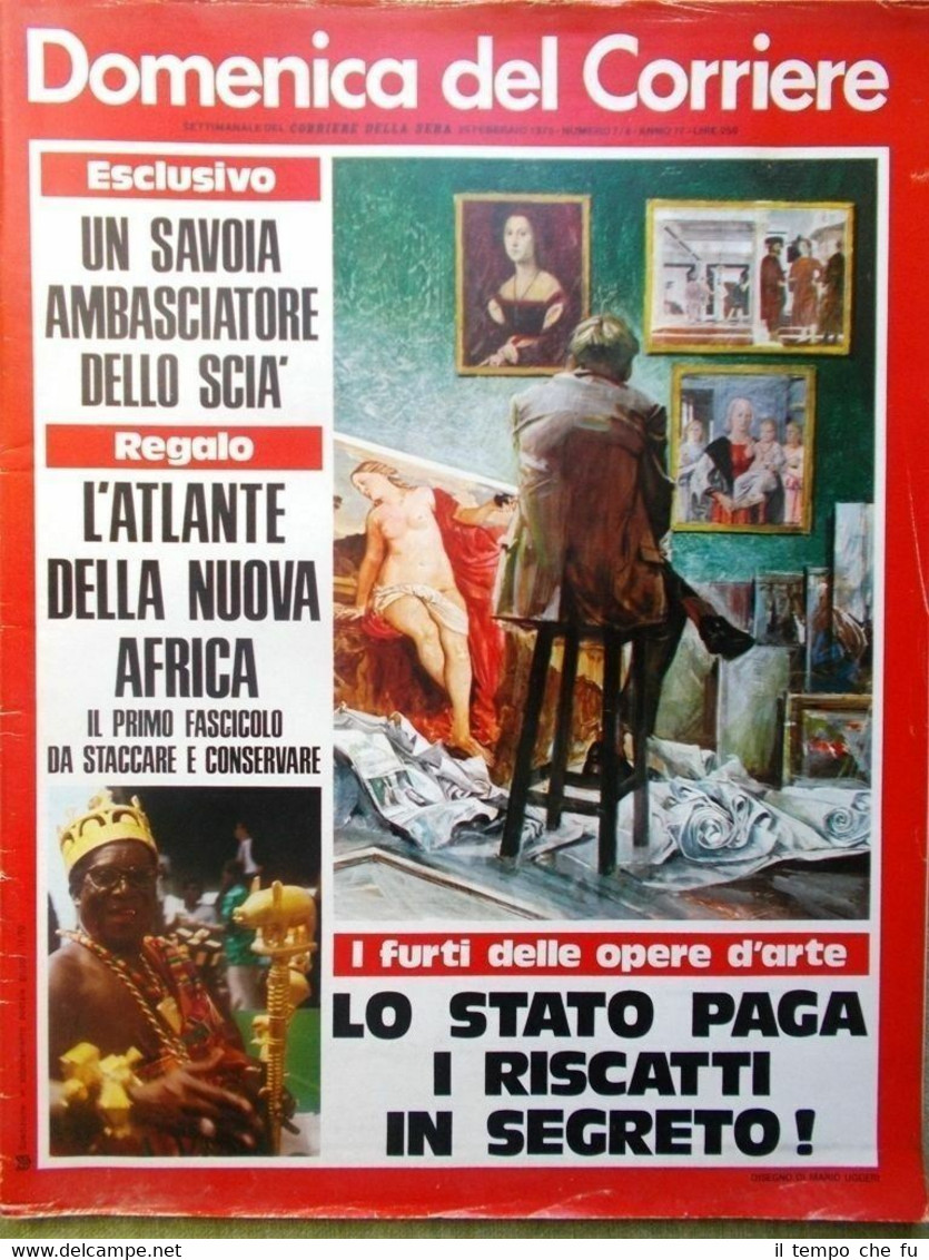 La Domenica del Corriere 20 Febbraio 1975 Arte Antognoni Testori …