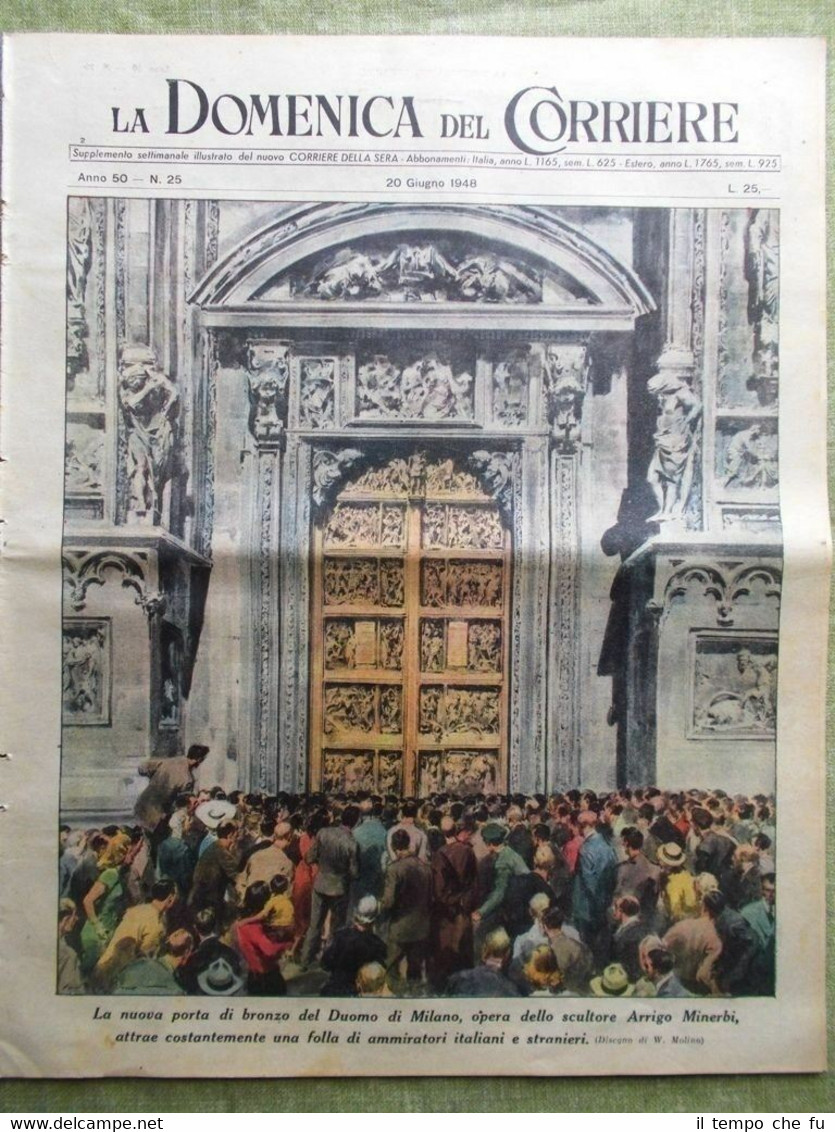 La Domenica del Corriere 20 Giugno 1948 Nascita Vietnam Calcio …