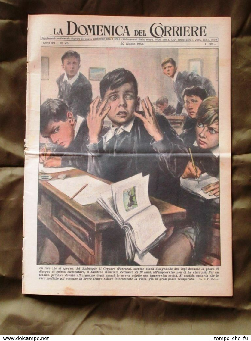 La Domenica del Corriere 20 Giugno 1954 Cecità di M. …