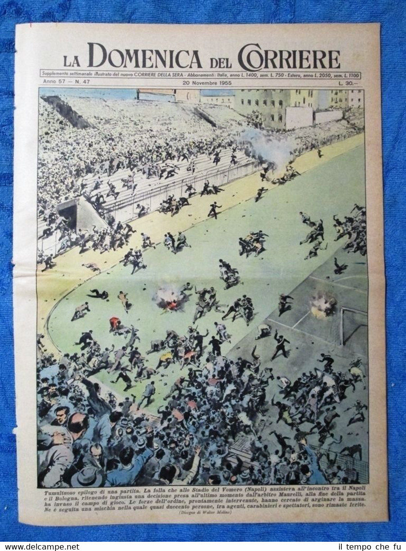 La Domenica del Corriere 20 novembre 1955 Napoli-Bologna - Londra …