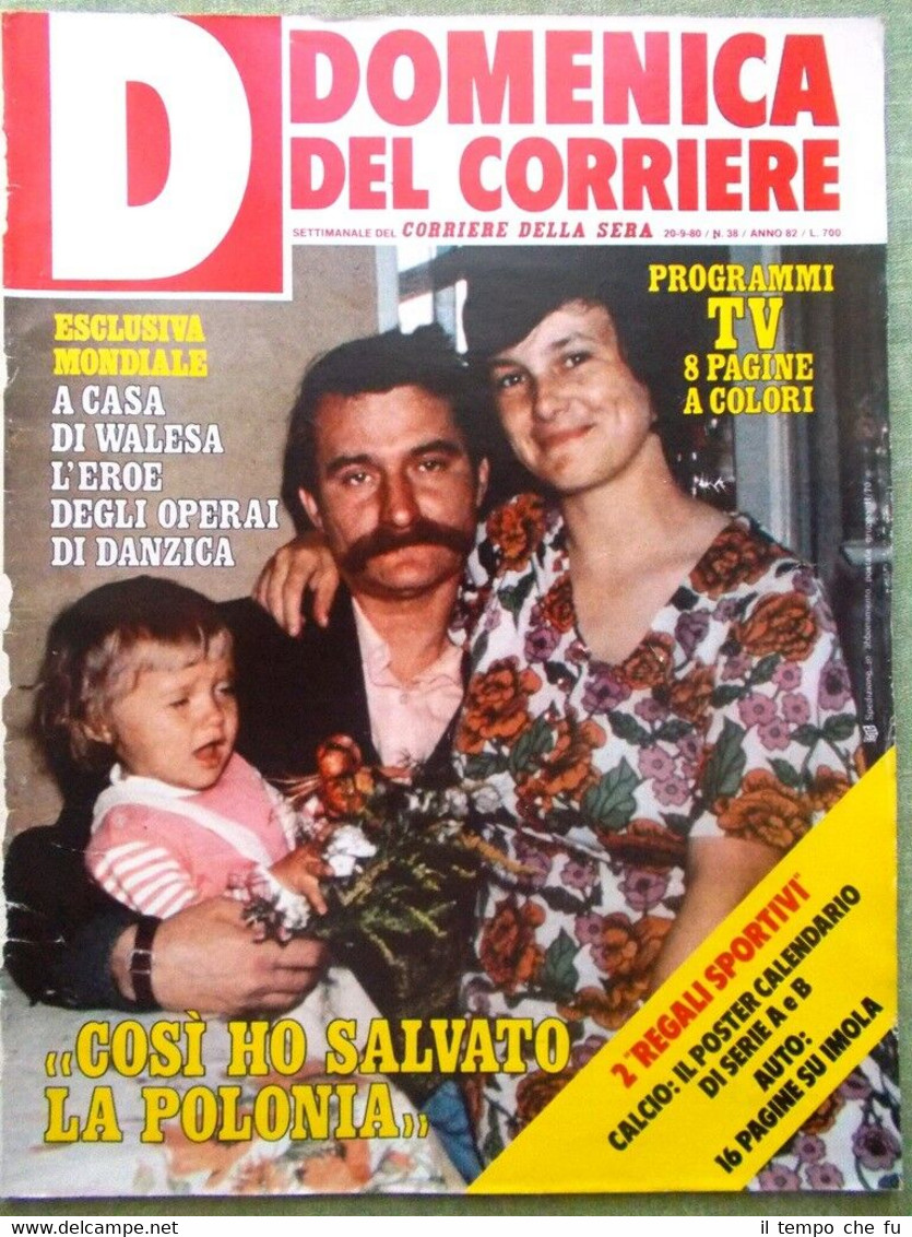 La Domenica del Corriere 20 Settembre 1980 Walesa Armani Formula …
