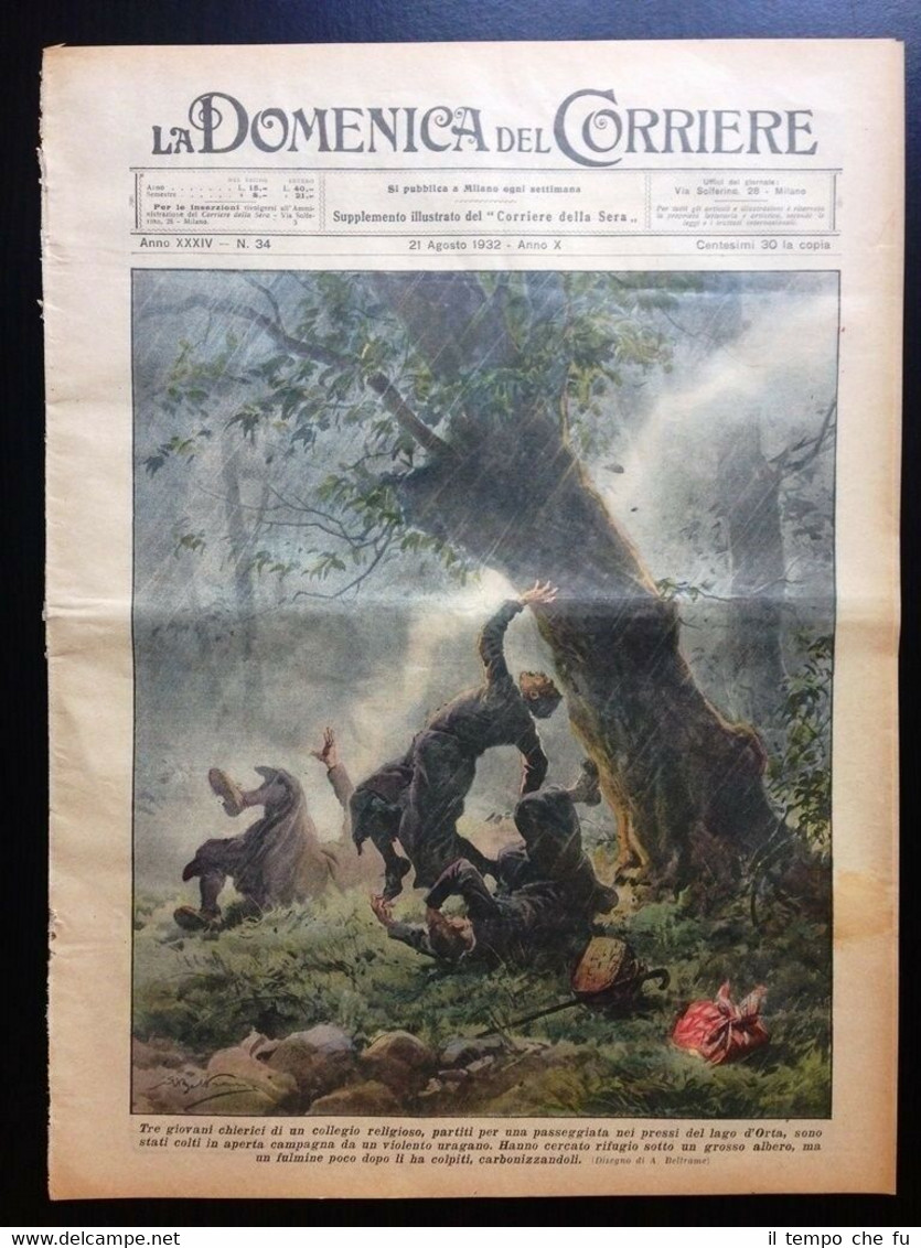 La Domenica del Corriere 21 agosto 1932 Orta Guérét Napoleone