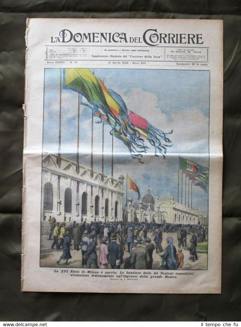 La Domenica del Corriere 21 Aprile 1935 Fiera di Milano …