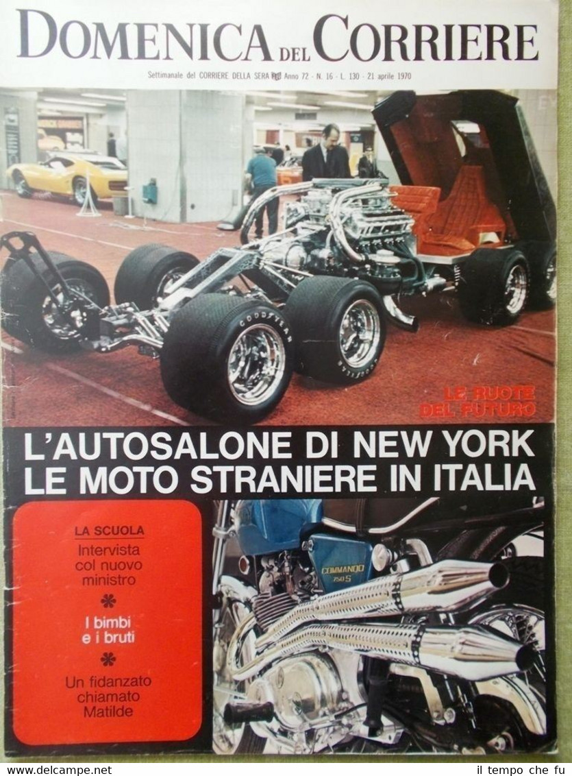 La Domenica del Corriere 21 Aprile 1970 Auto Moto Laos …