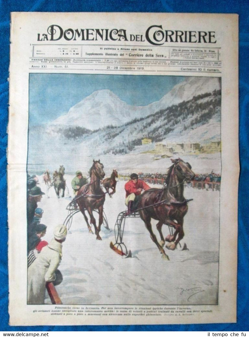 La Domenica del Corriere 21 dicembre 1919 Svizzera - San …