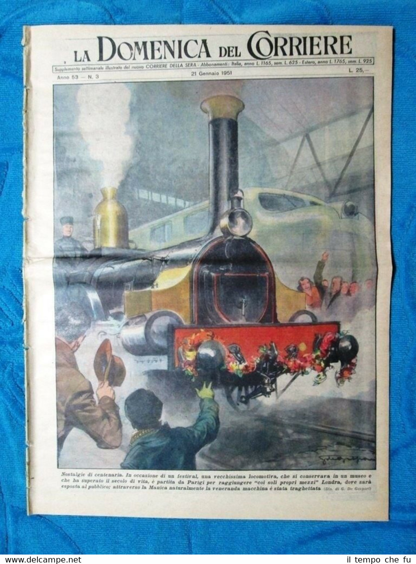 La Domenica del Corriere 21 gennaio 1951 La Manica - …