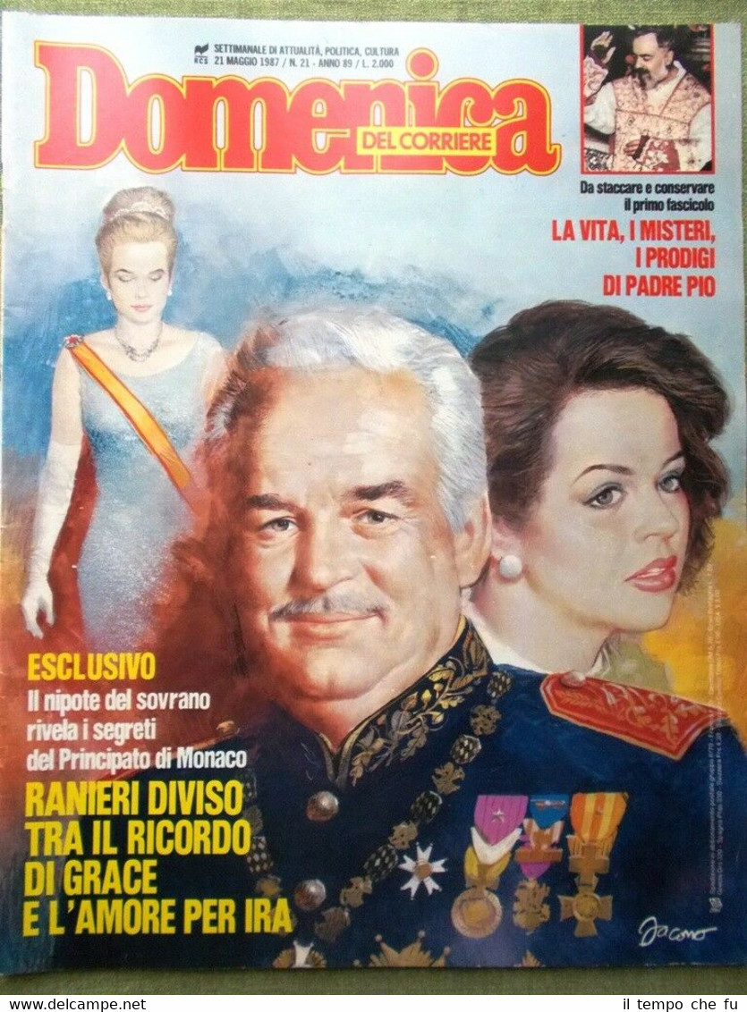 La Domenica del Corriere 21 Maggio 1987 Padre Pio Bongiorno …