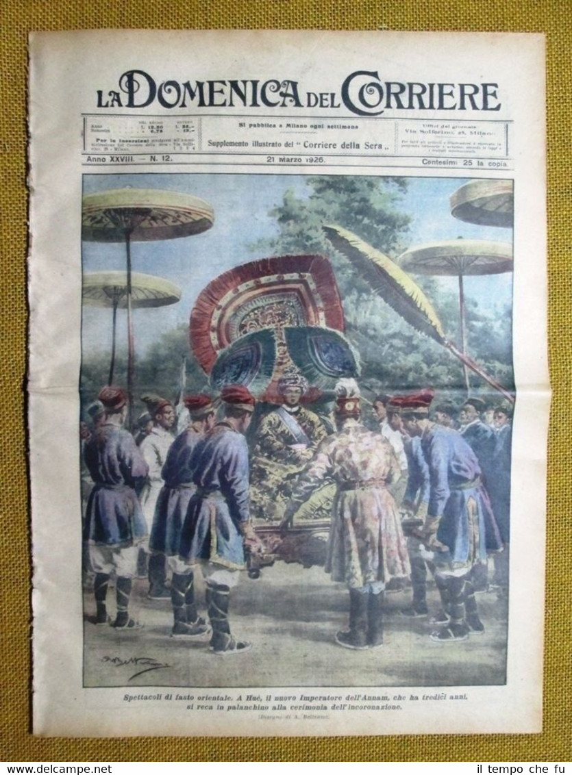 La Domenica del Corriere 21 marzo 1926 Annam - Ippodromo …