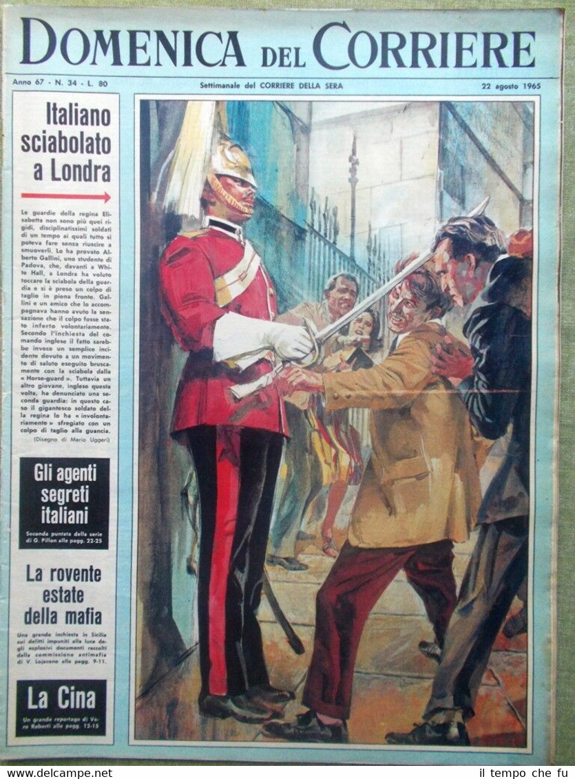 La Domenica del Corriere 22 Agosto 1965 Al Capone Mafia …
