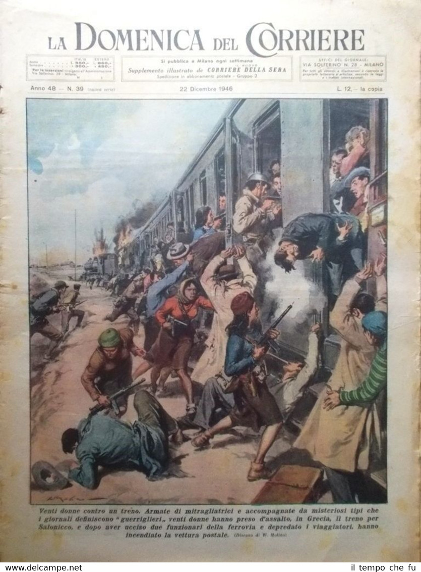 La Domenica del Corriere 22 Dicembre 1946 Nascita Totocalcio Gigli …