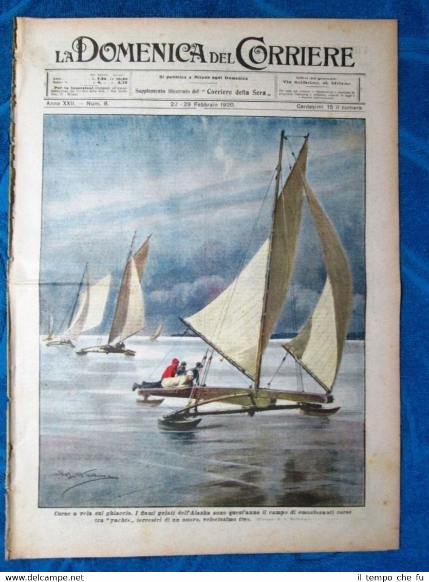 La Domenica del Corriere 22 febbraio 1920 Alaska- Massachusetts- Radiotelegrafia