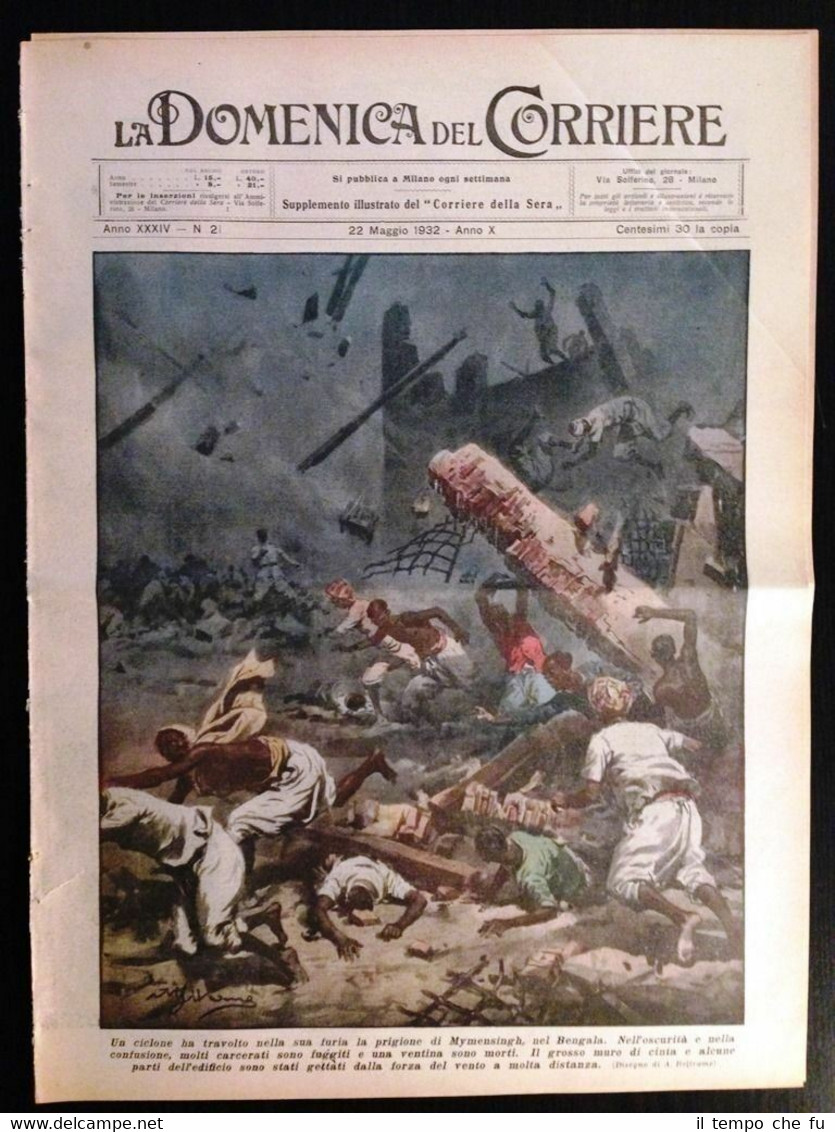 La Domenica del Corriere 22 maggio 1932 Mymensingh Lebrun Poe