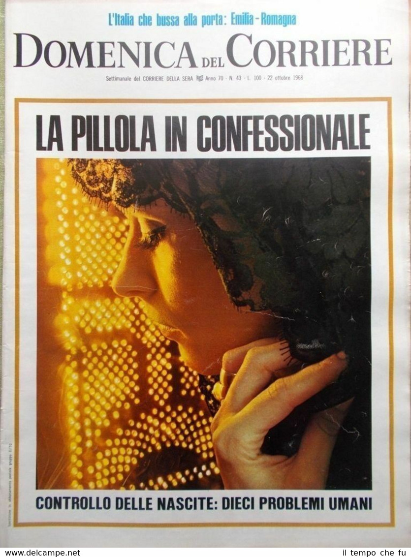La Domenica del Corriere 22 Ottobre 1968 Pillola Martino Montedison …