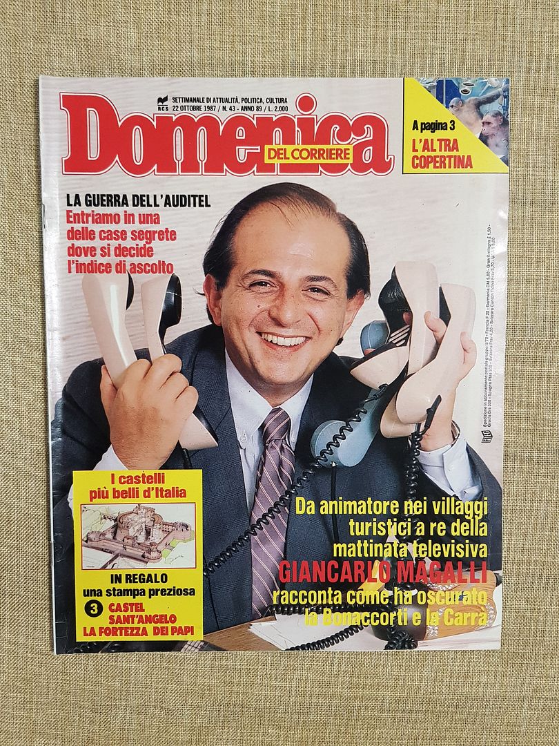 La Domenica del Corriere 22 ottobre 1987 Magalli Auditel Bisiach …
