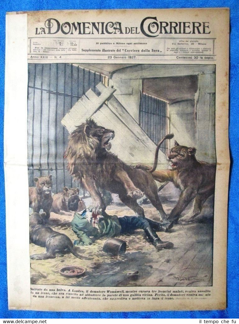 La Domenica del Corriere 23 gennaio 1927 Womawell - Montreal …