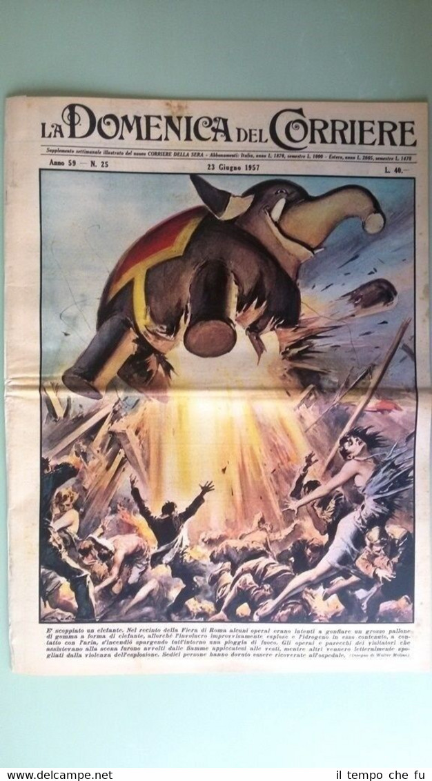 La Domenica del Corriere 23 giugno 1957 Fiera di Roma …
