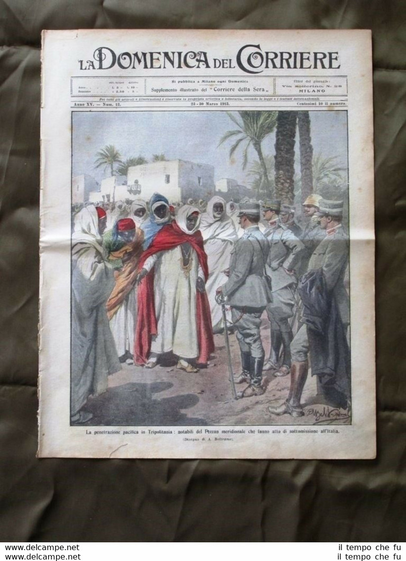 La Domenica del Corriere 23 Marzo 1913 Tripolitania Cavalleria francese …