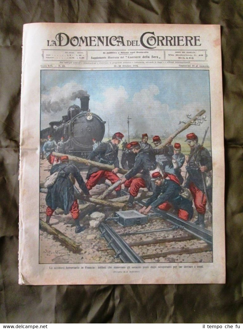 La Domenica del Corriere 23 Ottobre 1910 Soldati Francia Aggressione …