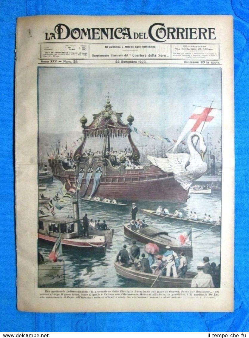 La Domenica del Corriere 23 settembre 1923 Bucintoro - Delphy …