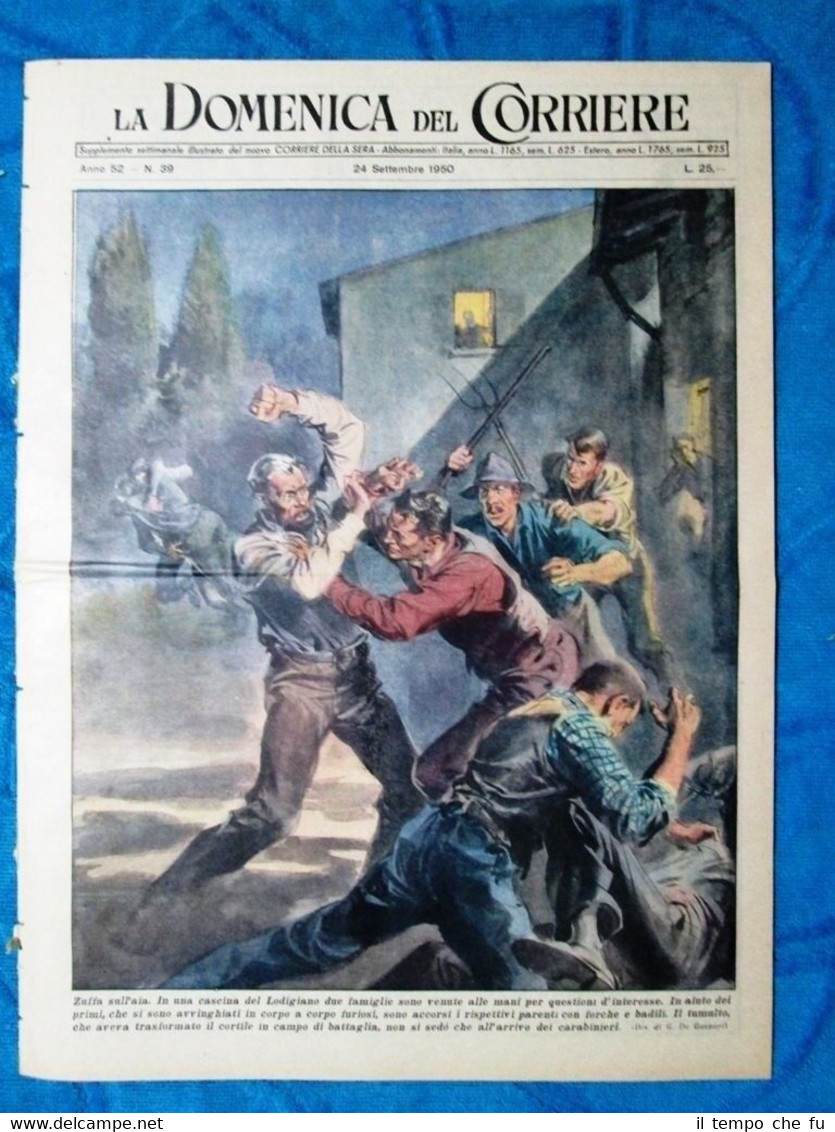 La Domenica del Corriere 24 settembre 1950 Lodi - Woodpecker …
