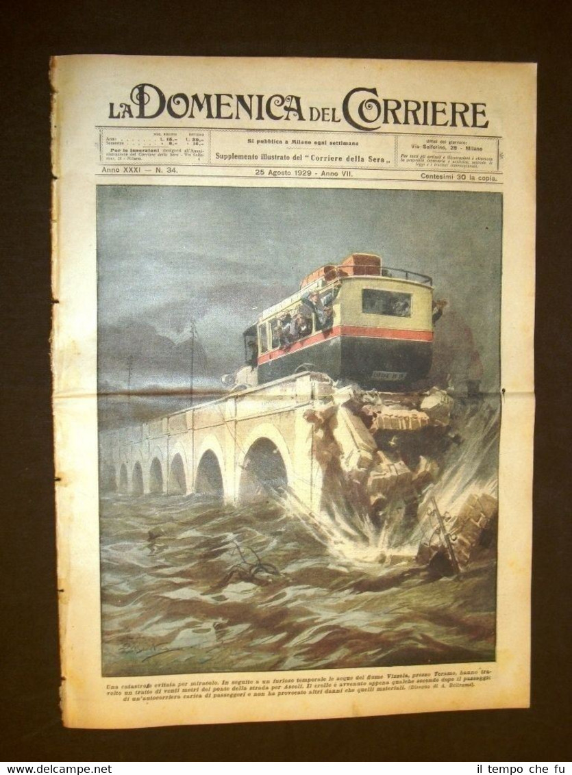 La Domenica del Corriere 25 agosto 1929 Vizzola Teramo Canada …