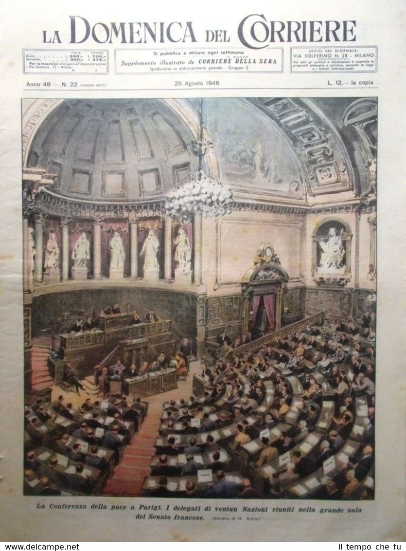 La Domenica del Corriere 25 Agosto 1946 Costumi da Bagno …