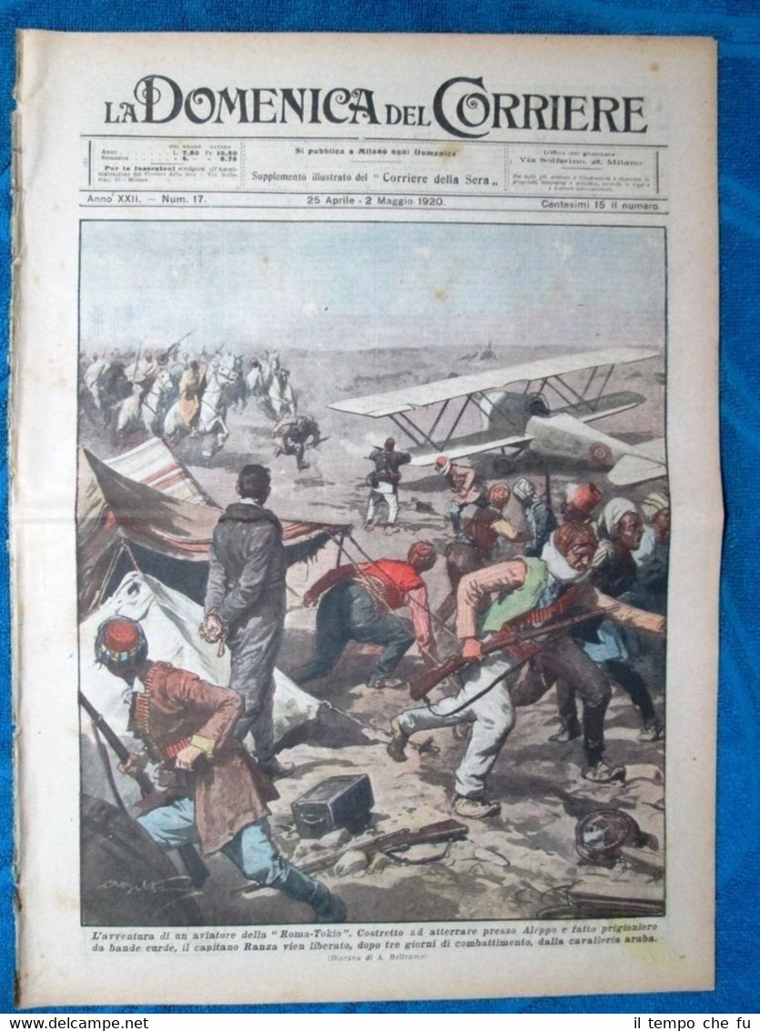 La Domenica del Corriere 25 aprile 1920 Cap.Ranza - Berna …