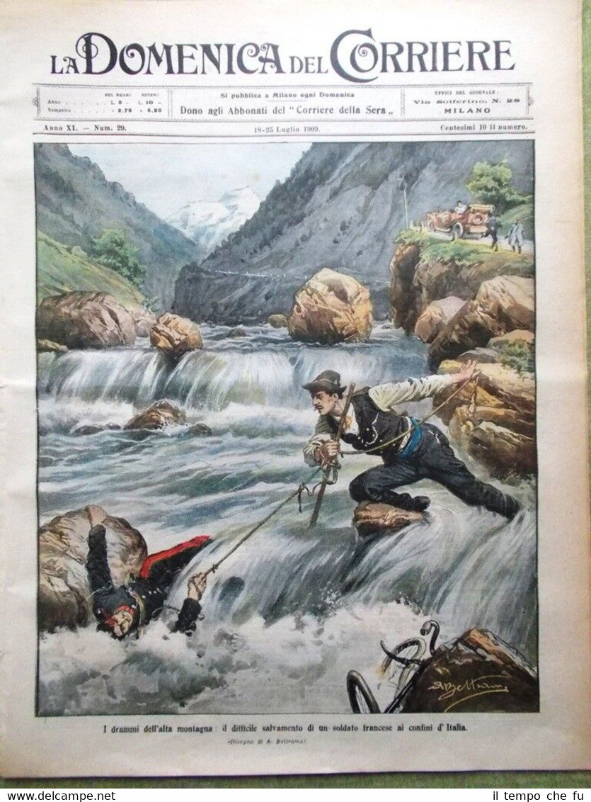 La Domenica del Corriere 25 Luglio 1909 Argentina Enrico Caruso …