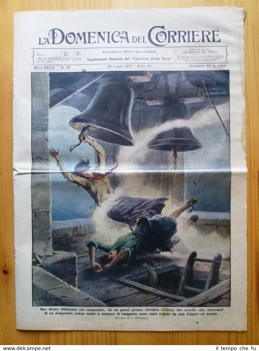 La Domenica del Corriere 25 luglio 1937 Cividale - Budapest …