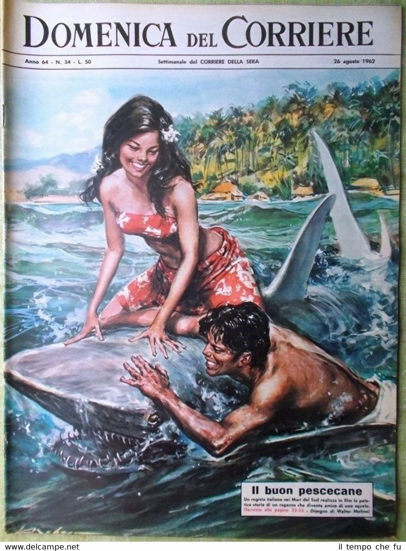 La Domenica del Corriere 26 Agosto 1962 Marilyn Monroe Luna …