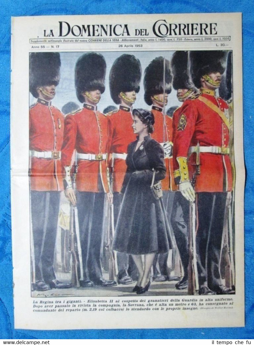 La Domenica del Corriere 26 aprile 1953 Elisabetta II - …
