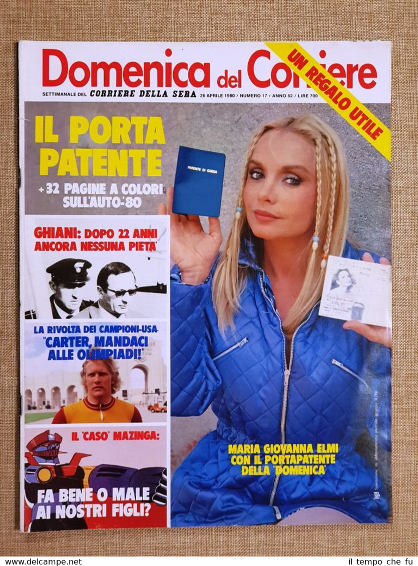La Domenica del Corriere 26 Aprile 1980 Auto Kabir Bedi …