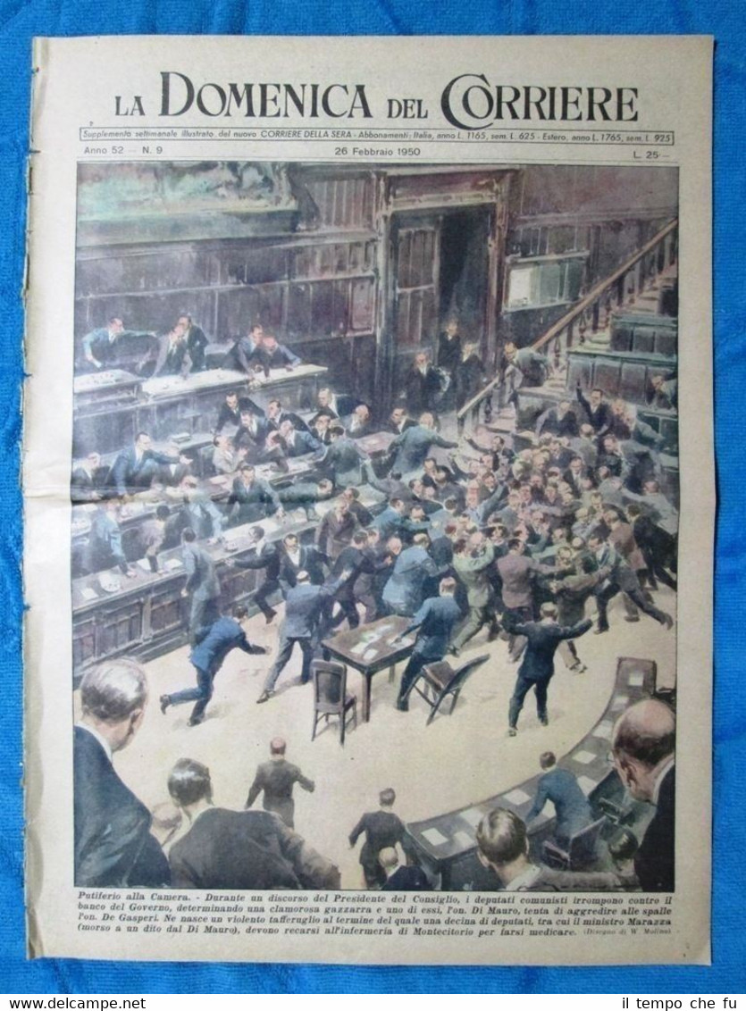 La Domenica del Corriere 26 febbraio 1950 A.De Gasperi - …