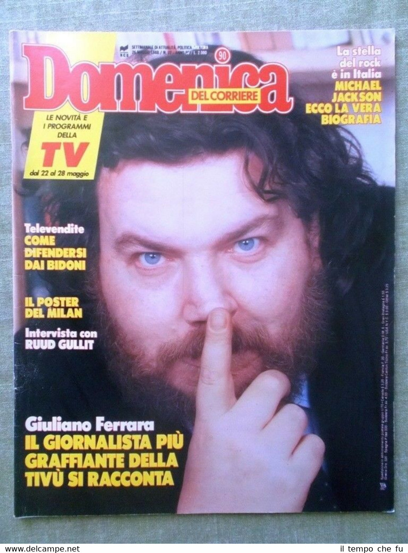 La Domenica del Corriere 26 Maggio 1988 Michael Jackson Ruud …