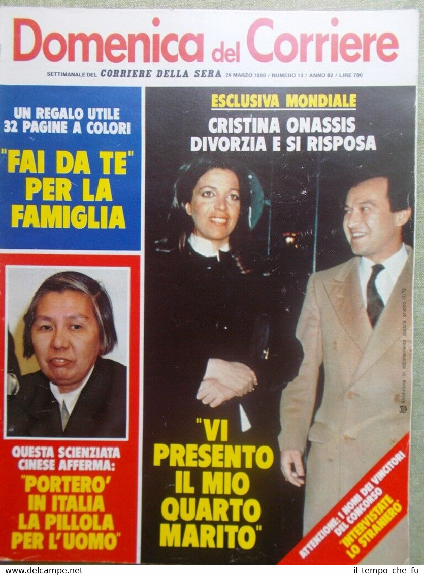 La Domenica del Corriere 26 Marzo 1980 Onassis Kessler Benigni …