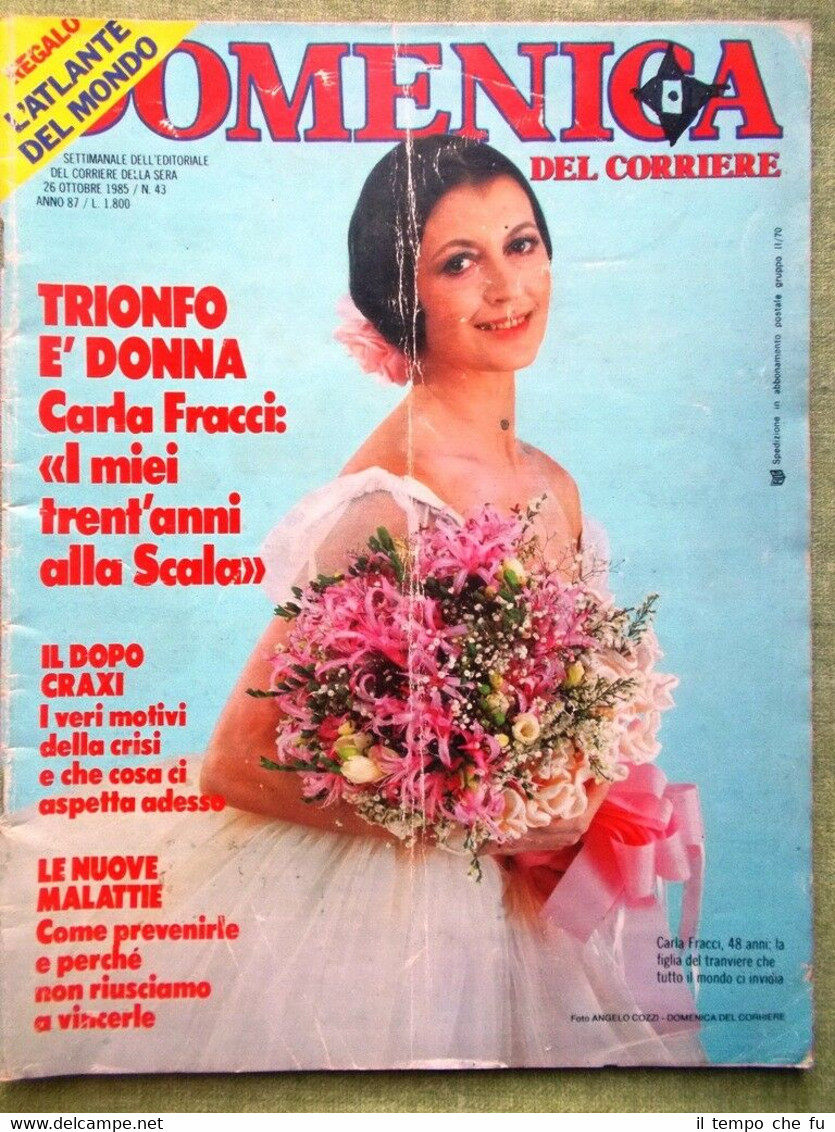 La Domenica del Corriere 26 Ottobre 1985 Altan Tortora Vesuvio …