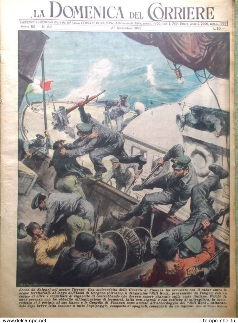 La Domenica del Corriere 27 Dicembre 1953 Pinocchio Collodi Lollobrigida …