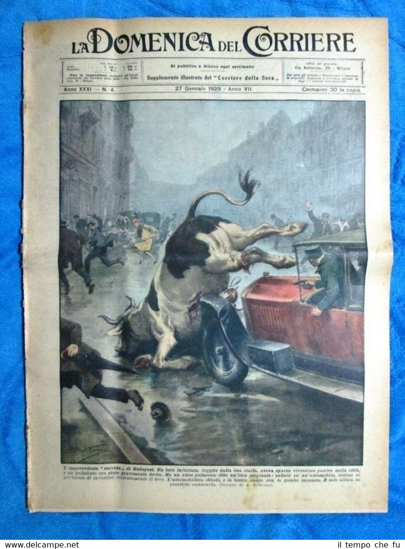 La Domenica del Corriere 27 gennaio 1929 Budapest - Karvas …