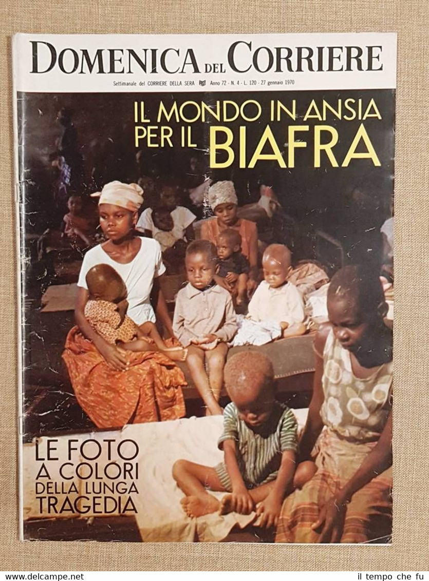 La Domenica del corriere 27 gennaio 1970 Biafra Padre Pio …