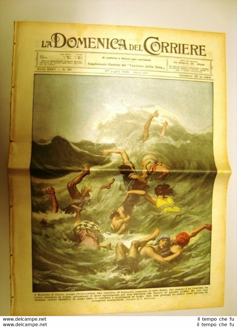 La Domenica del Corriere 27 Luglio 1930 Civitavecchia Vienna Conan …