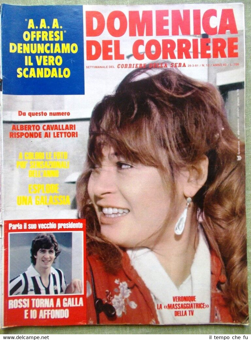 La Domenica del Corriere 28 Marzo 1981 Melato Farina Rossi …