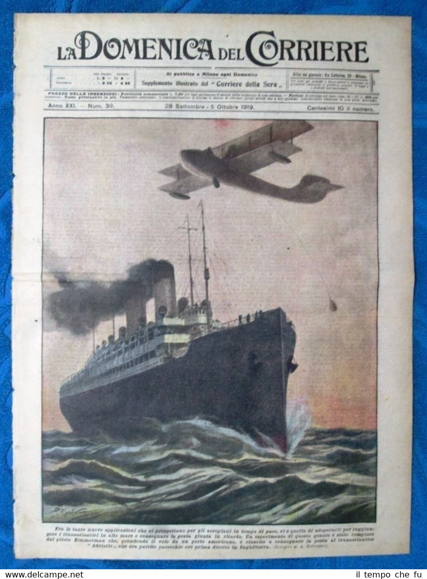 La Domenica del Corriere 28 settembre 1919 Zimmerman - Germania …