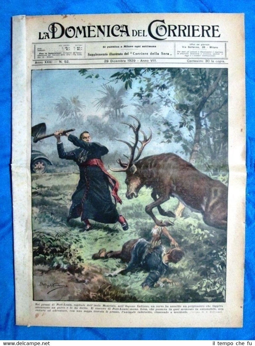 La Domenica del Corriere 29 dicembre 1929 Port-Louis Florida Umberto-Maria …