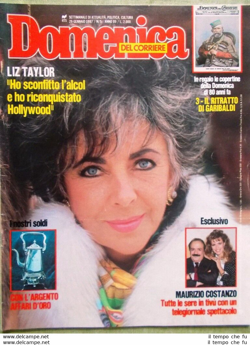 La Domenica del Corriere 29 Gennaio 1987 Morte Guttuso Liz …