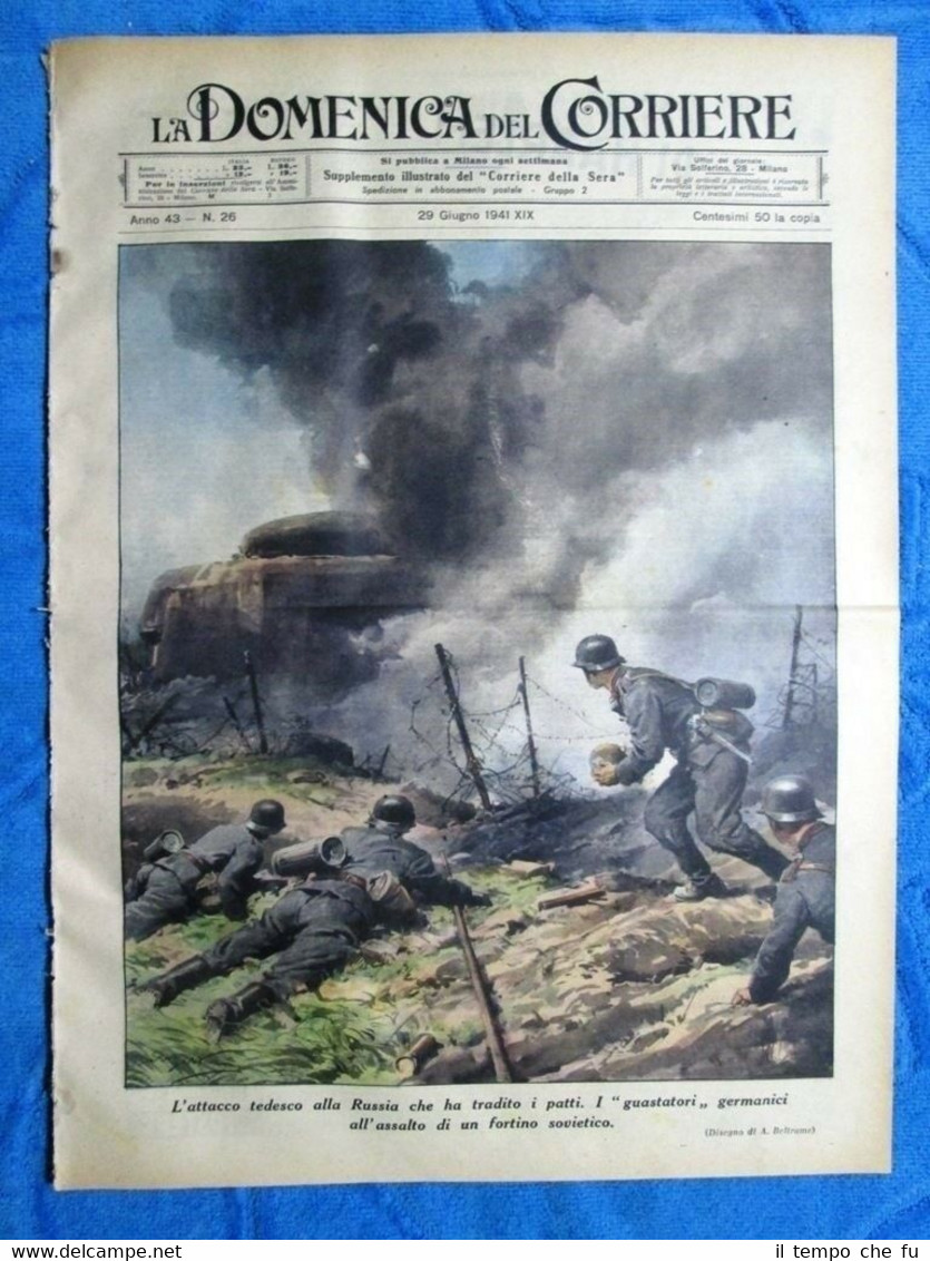 La Domenica del Corriere 29 giugno 1941 Russia - America …