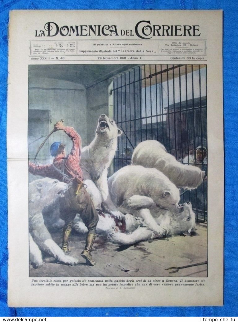 La Domenica del Corriere 29 novembre 1931 Genova - Polo,America …