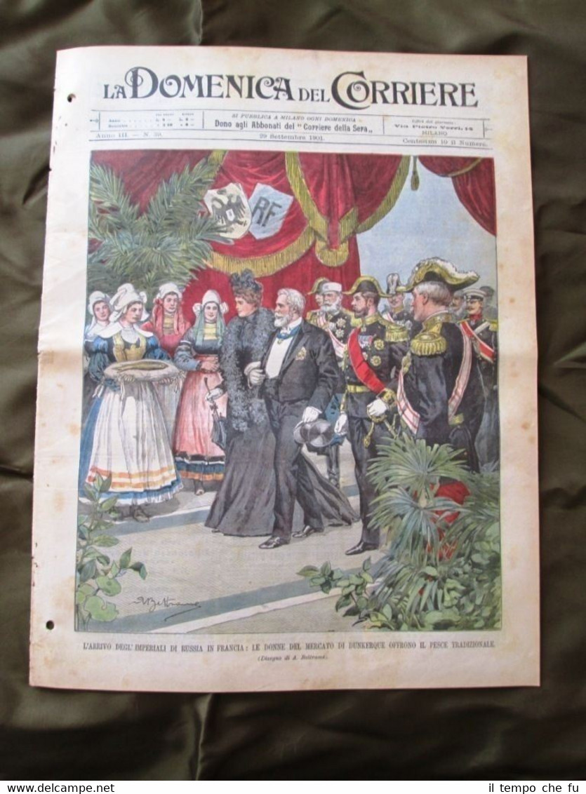 La Domenica del Corriere 29 Settembre 1901 Imperiali diRussia-Incidente-Carlotto