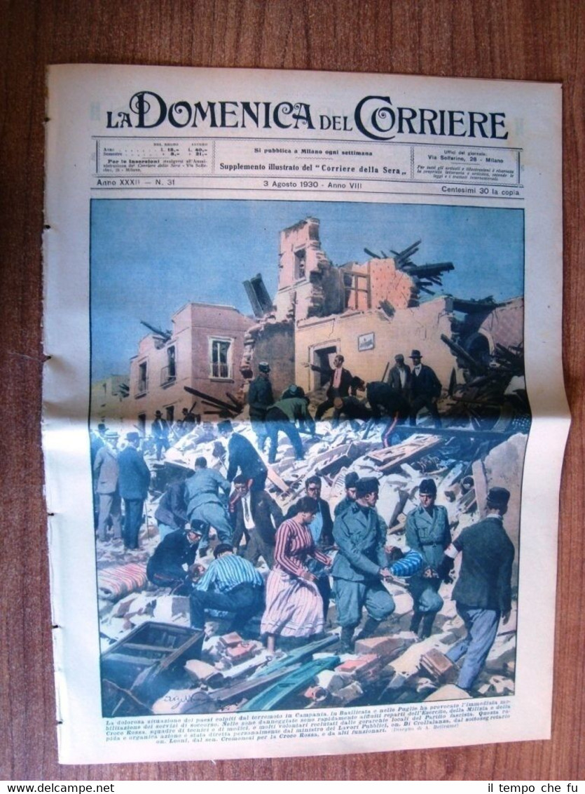 La Domenica del Corriere 3 Agosto 1930 Campania Basilicata Puglie …